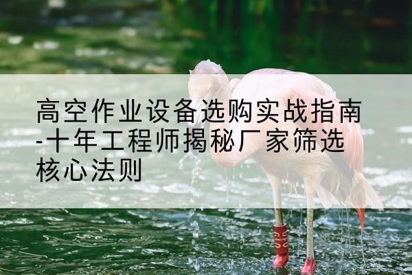舒城剪叉式升降机厂家-高空作业设备选购实战指南-十年工程师揭秘厂家筛选核心法则